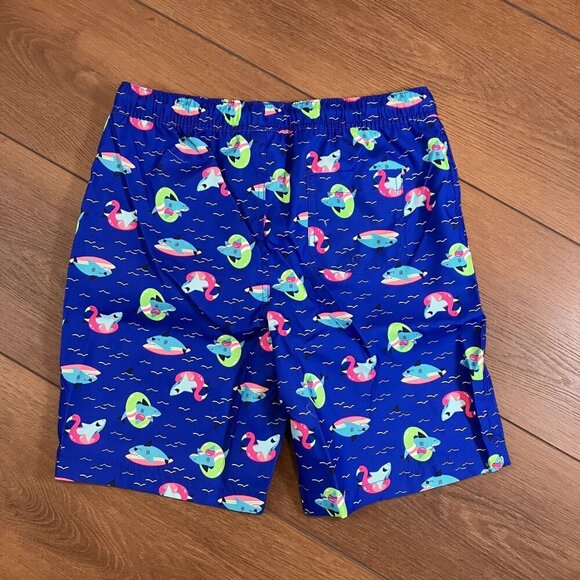 Lands' End NWT Blue Shark Graphic Swim Shorts Swim Trunks Sz XL - Picture 2 of 9